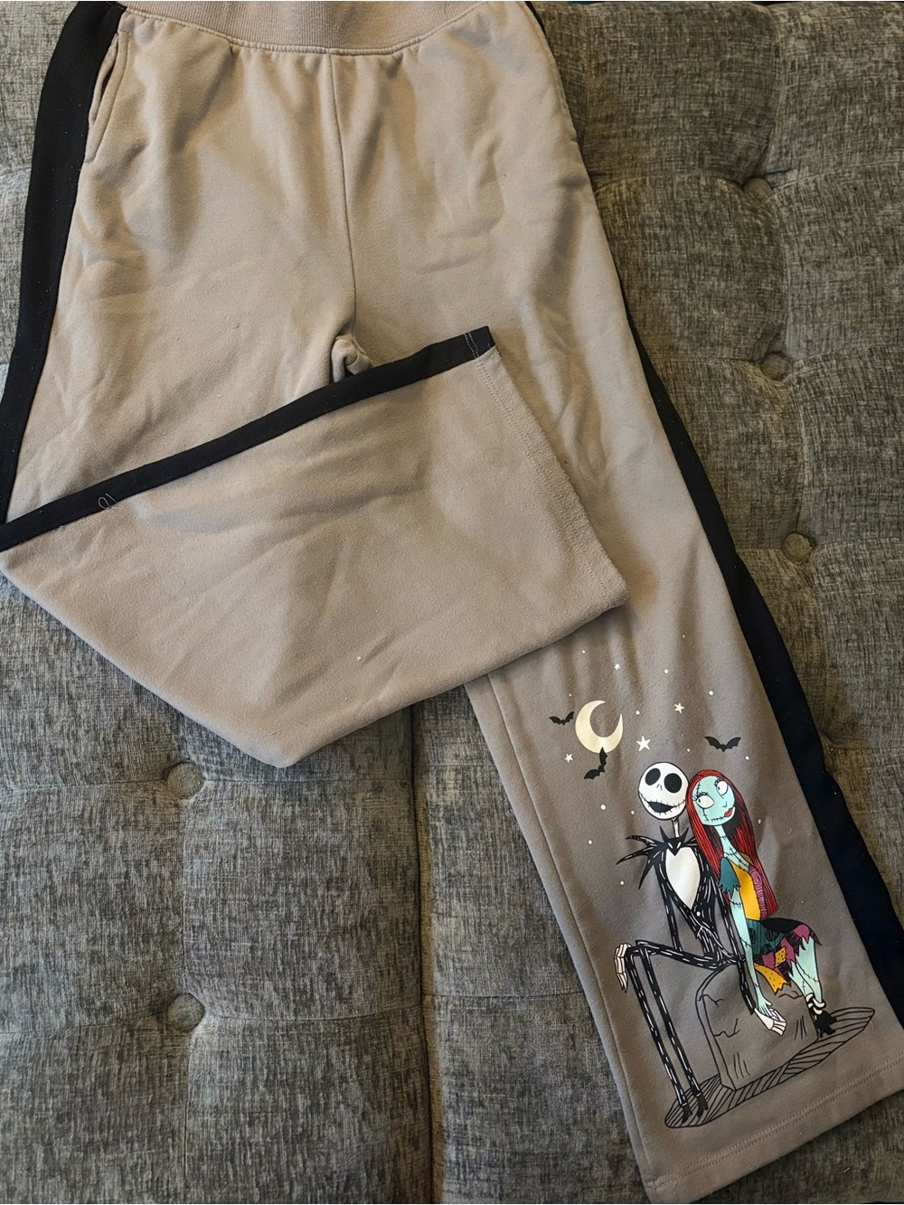 Kids’ Disney Lounge Pants with Black Trim and Character Print